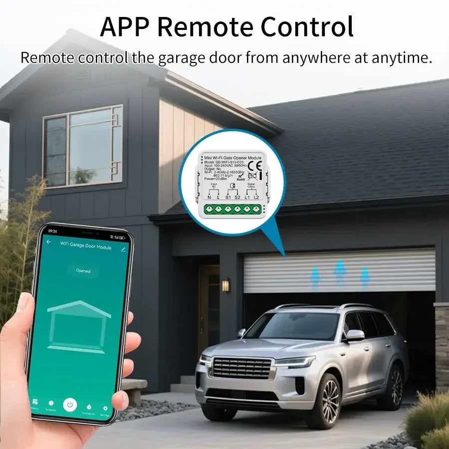 Tuya WiFi Zigbee Garage Door Opener Controller Smart Gate Opener Module Smart Life APP Alexa Google Home Alice Voice Control
