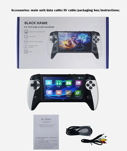 X9 portable game console, 5.5-inch screen, 1500mAh, retro video game player, Type C charging, electronic game player, large Arca