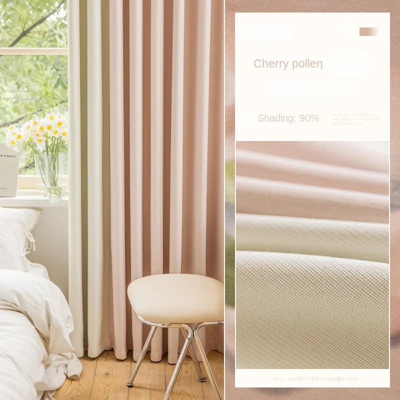 Minimalist Children's Room Drapes Large Area Bedroom Blackout Curtain Home Balcony Bay Window Curtains Modern Living Room Drape