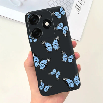 For Tecno Spark 20 Case Spark 20C BG7n Prety Girls Butterfly Painted Phone Case For Tecno Spark 20 Pro Spark20 C Soft TPU Fundas