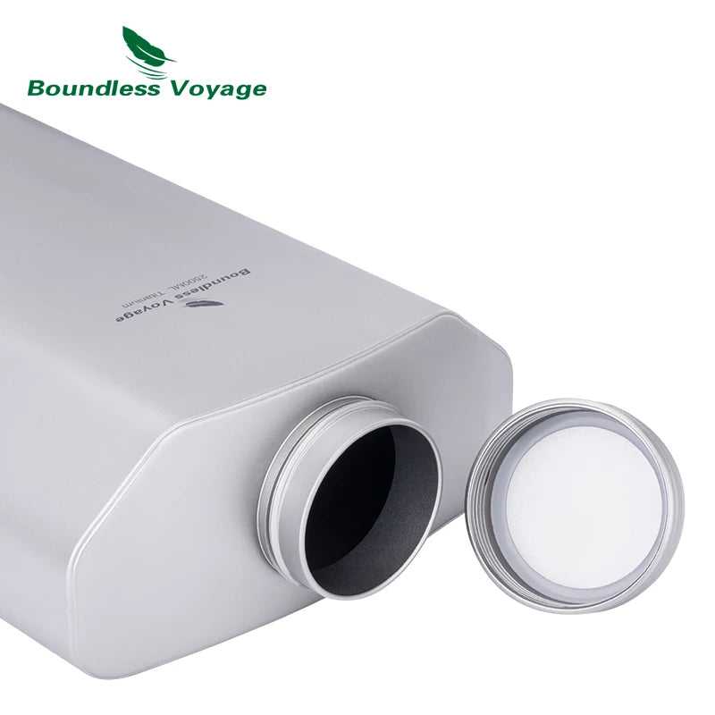 Boundless Voyage Titanium Water Bottle 2.5L/84.55oz Big Capacity Sports Flask Water Jug for Gym, Fitness, Camping Ti3004D