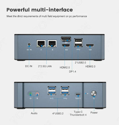 Super Deal Mini PC 13th Gen Intel i9-13900H Mini Computers(14 Cores,20 Threads) 64GB DDR4 & 4TB SSD Windows 11 Desktop PC WiFi