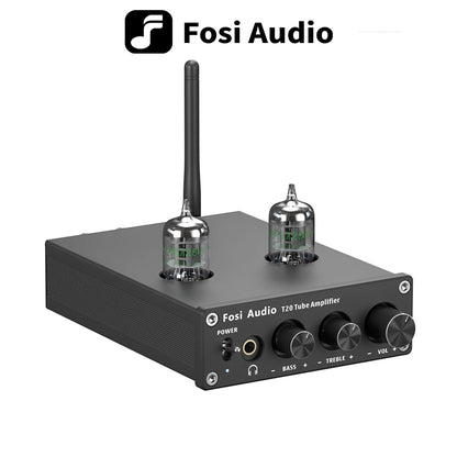 Fosi Audio T20 Bluetooth Vacuum Tube Amplifier AptX HD Stereo Power Amp 50W TPA3116 Headphone Amplifier For Home Speakers