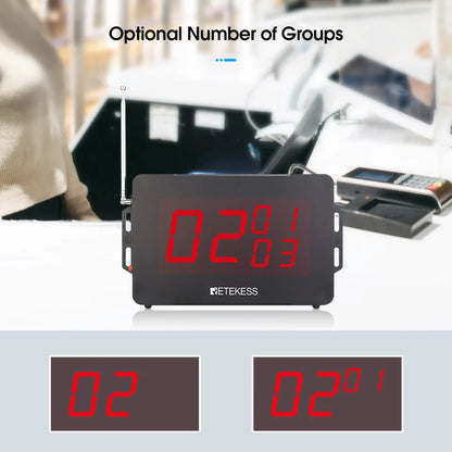 RETEKESS TD163 Restaurant Wireless Calling Pager System Host Voice Reporting Broadcast Display Receiver For Cafe Bar Club Hotel