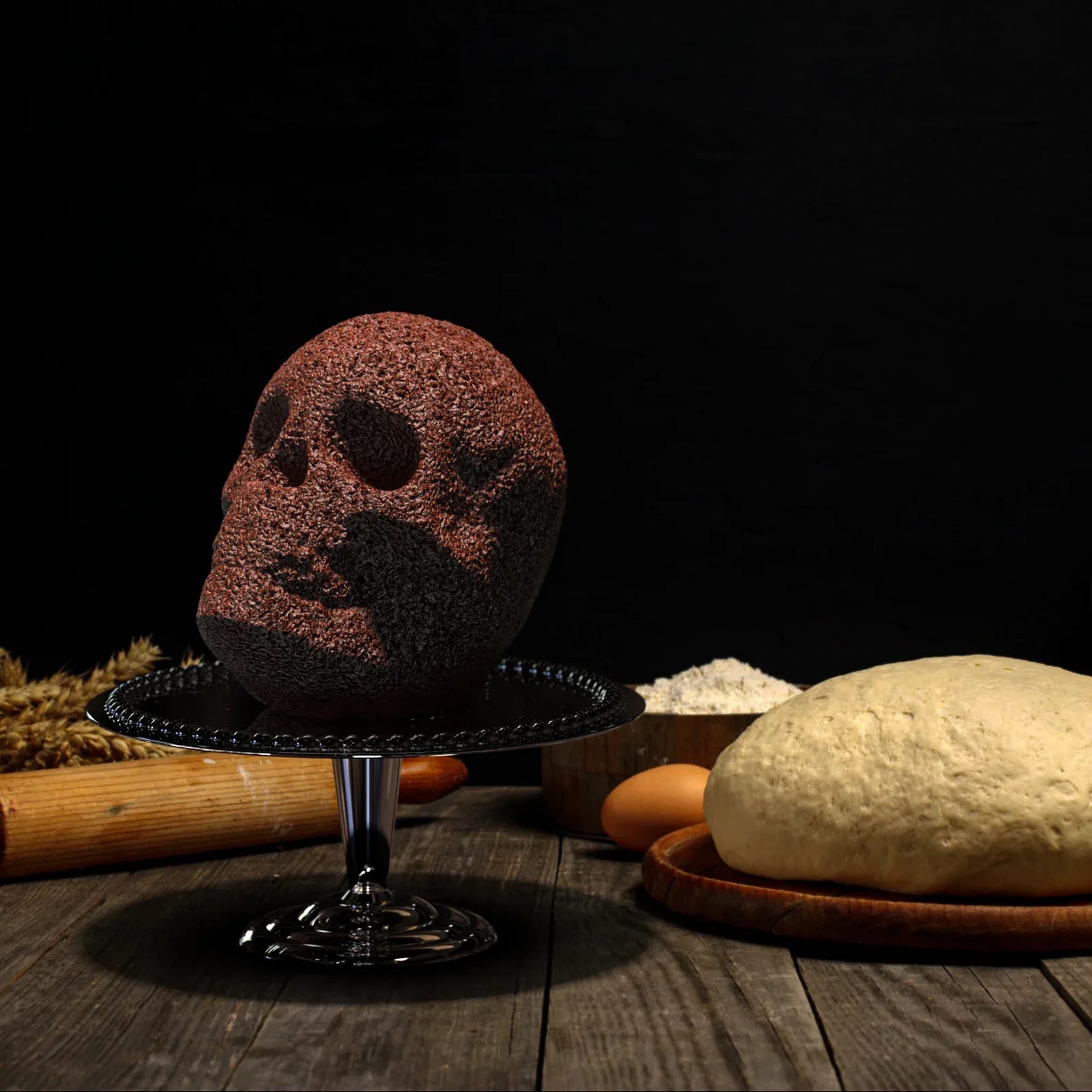 3D Skull Baking Cake Mold for Halloween ,Ice mold,Food Grade Silicone DIY Large Skull Cake Pan,Halloween Decor Birthday Party