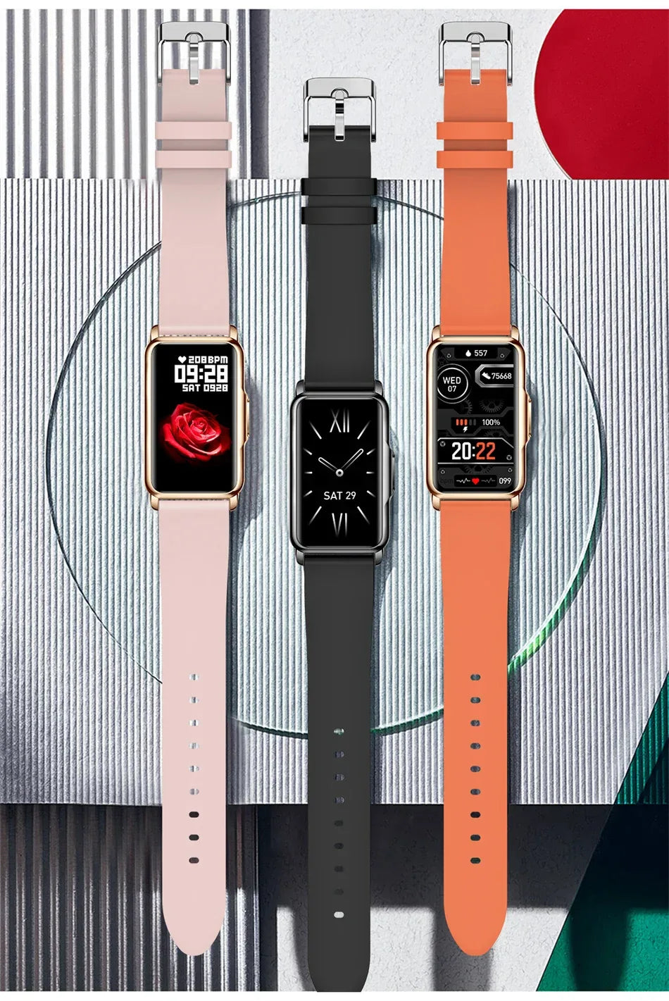 Classic Smart Bracelet Ladies Smart Watch Men Heart Rate Blood Oxygen Waterproof Sports Smart Strap Women Watch For Android IOS