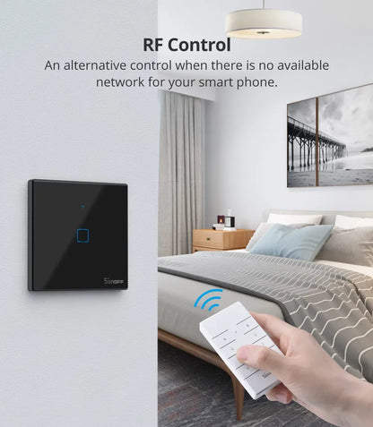 SONOFF TX US Wall Smart Switch 433Mhz RF Remote Control Wi-Fi Touch Switch via eWeLink APP Works With Alexa Google Home