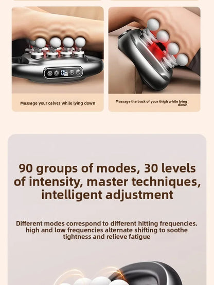 Brand high-end 16-head fascia gun multi-head massager, waist and back muscles deep relaxation 16-head massager