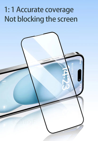 4Pcs Full Cover Tempered Glass For iPhone 16 11 12 13 14 15 Pro Max Anti-Burst Screen Protector For iPhone 7 8 XR XS Max Glass