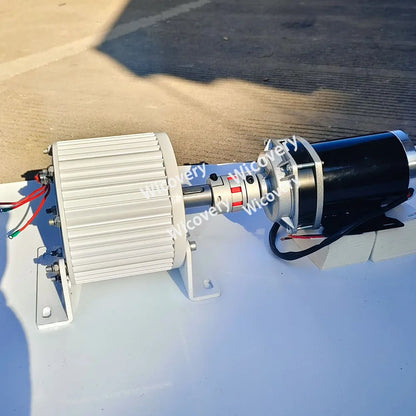 Low Noise 380V 5000W 10KW 20KW 30KW Permanent Magnet Generator With 48V 60V 24V DC Motor Complete Set Power Generator System