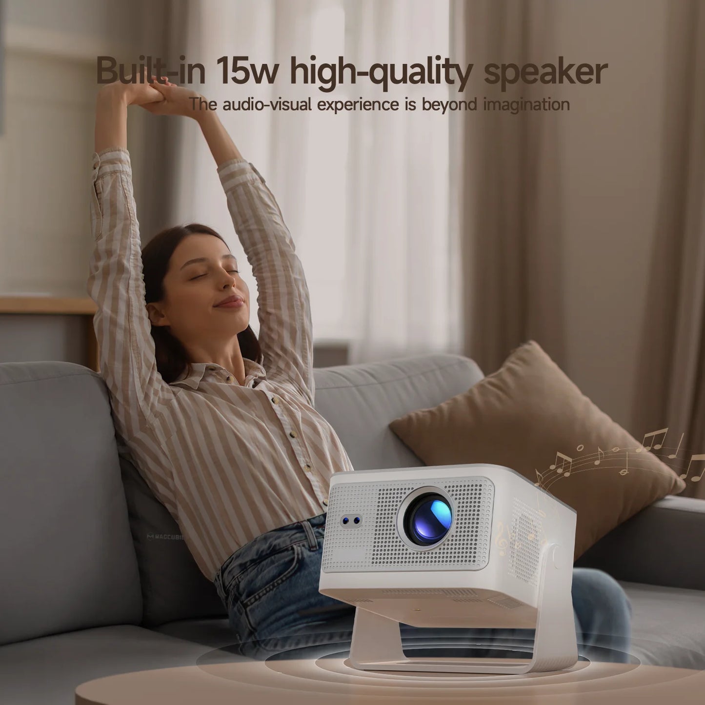 Magcubic Android 14 900ANSI Projector Auto Focus Native 1080P Support 8K With Wifi6 BT5.4 2+16G Portable Movie Outdoor HY350Max