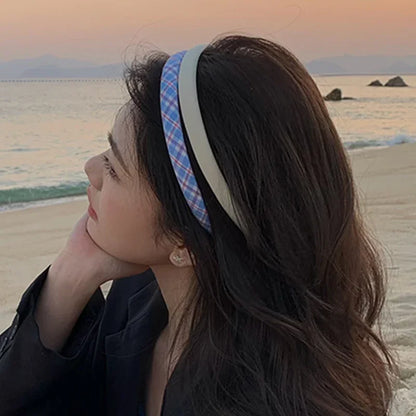 Thin Sponge Hairband 2024 Spring Summer Women's Girls Elegant Head Band Makeup Face Wash Hair Hoop Fashion Hair Accessories