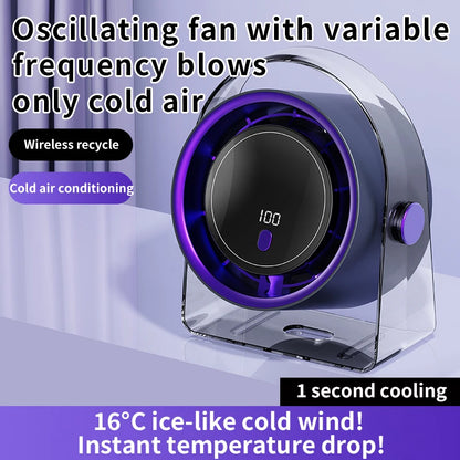 Portable Smart Electric Fan 100-speed Usb Small Fan Mini Office Dormitory Desktop Air Cooler Ceiling Fan Wall-mounted Air Cooler