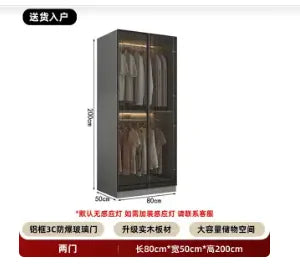 Aesthetic Black Dressing Wardrobe Display Waterproof Luxury Closet Wardrobe Storage Clothing Ropero Para Gurdar Ropa Furnitures