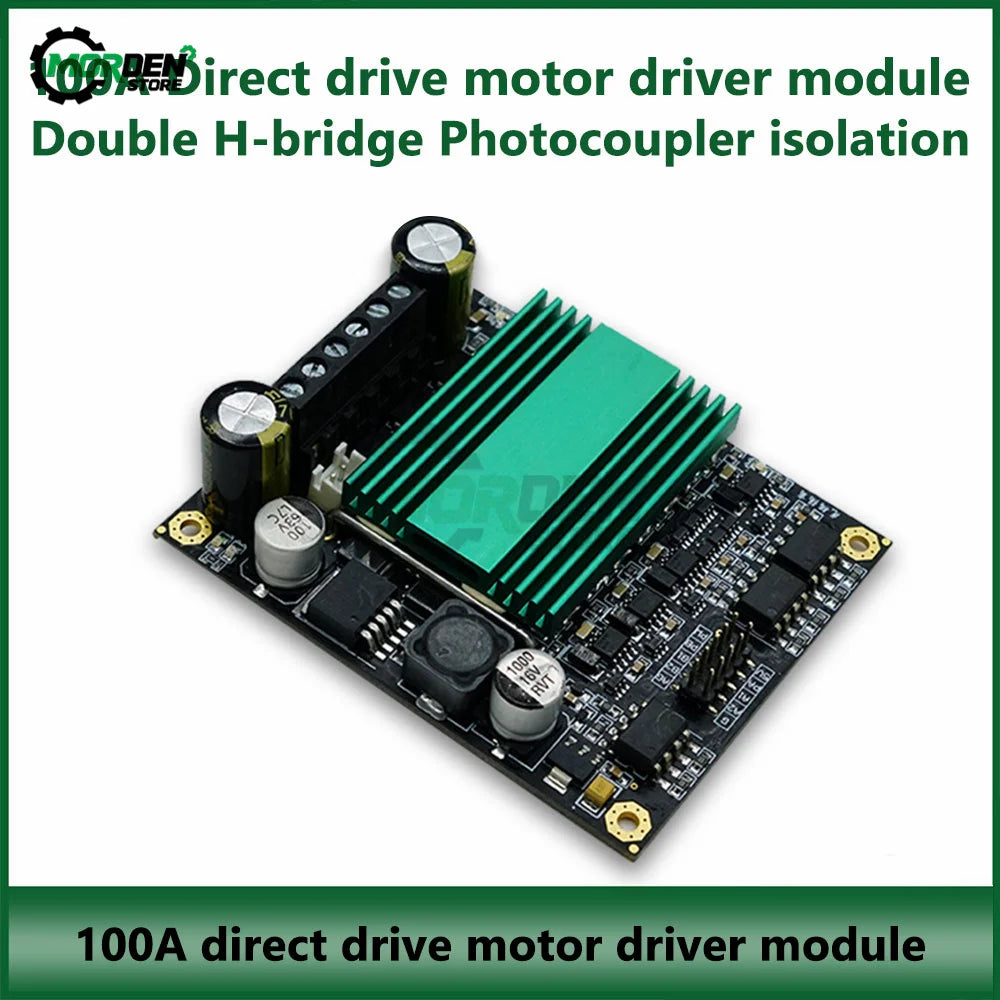 DC 12V~48V 100A High Power H-bridge DC Motor Controller Drive Module High Frequency H-bridge Dual Channel Motor Module Driver