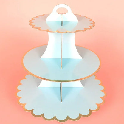 Cake Rack Stand 3 Layer Afternoon Tea Wedding Banquet Plates Party Utensils Birthday Party Christmas Party Cake Tools Display De