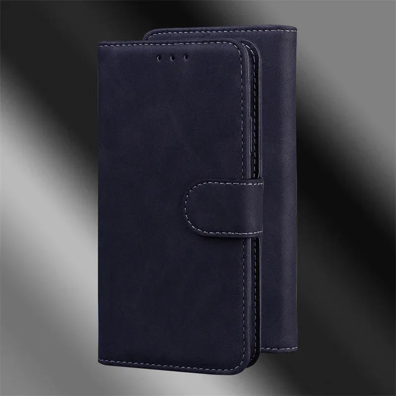 For Xiaomi Redmi 13 Case Solid Color Leather Flip Phone Case for Xaomi Redmi 13 Cover Redmi13 13C 5G Wallet Card Slots Etui