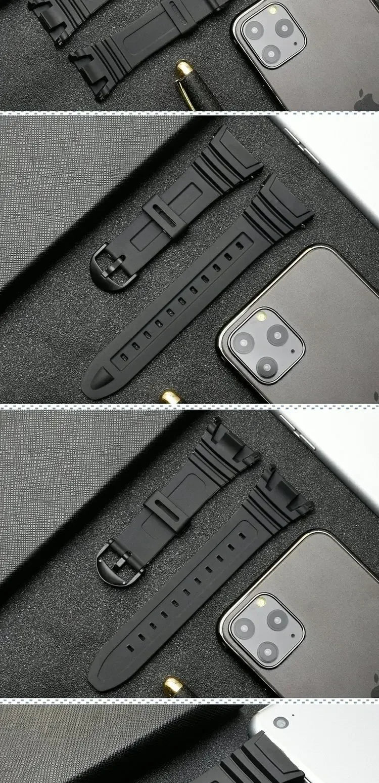 Silicone Sports Watch Band for Casio 3239 W-96H-1A W-96H-1B W-96H-2A W-96H-3A W-96H-4A2 W-96H-4A W-96H-9A Electronic Watch Strap