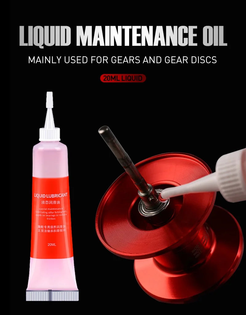 SEASIR Protective Grease (20ml) + Lubricant Oil For Fishing Reel Bearing Maintenance Oil Fishing Tool (20ml X 2 Pcs)