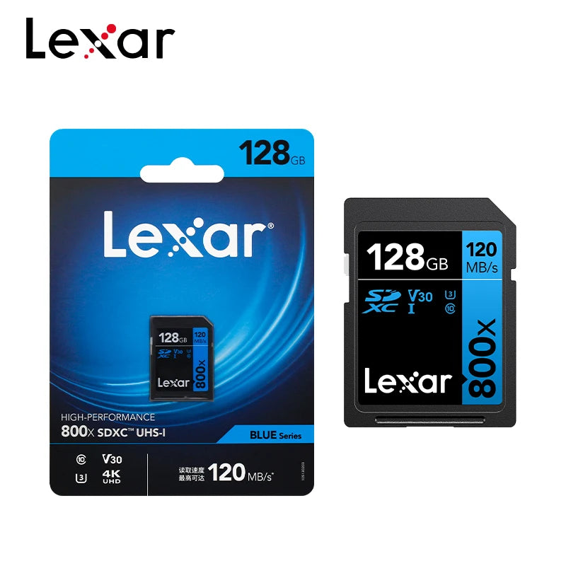 Lexar SD Card 800x Pro Read 150MB/s SDXC Flash Card 64GB 128GB 256GB V30 UHS-I SDHC 32GB Memory Card Storage Card For Camera