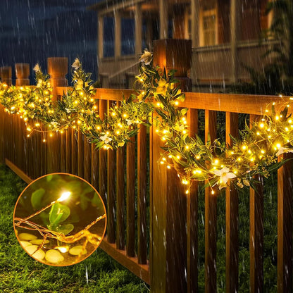 Guirlande lumineuse LED féérique de 6 à 50 mètres, effet pétard, idéale pour les mariages, les fêtes, le Nouvel An et la décoration de sapin de Noël.