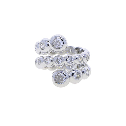 New Arried Geometric Fashion Women Jewelry Set Gold Color Round Ball Bezel Set CZ Bracelet Bangle Rings
