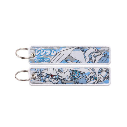 Kawaii Japanese Elf Anime Embroidery Key Fobs Key Tag Motorcycles Cars Backpack Chaveiro Keychain Fashion Keyring Friends Gifts