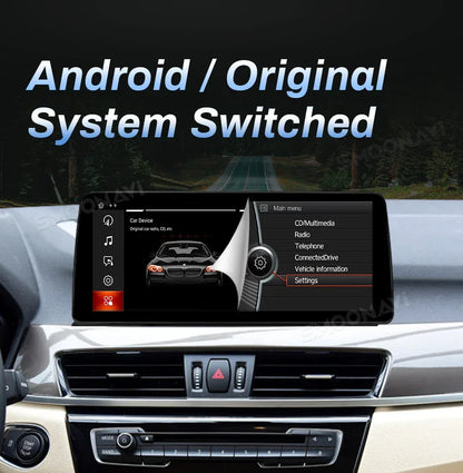Wireless Carplay Android 12 12.3 Inch IPS 1920*720P Car Multimedia Player For BMW X1 F48 2016 2017 NBT System 4G Wifi Navigation