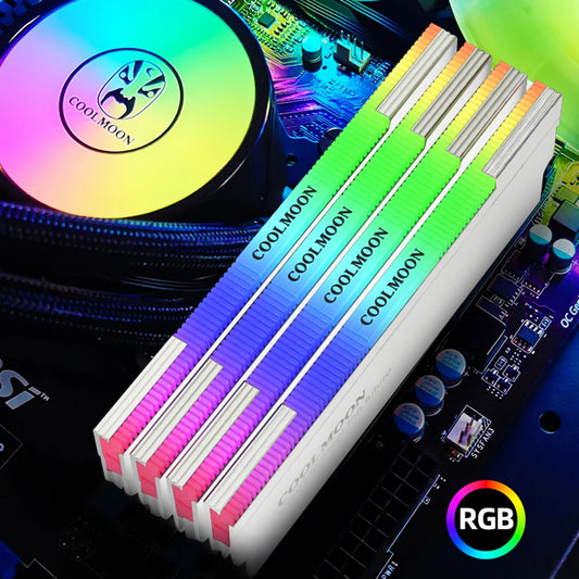 1-4PCS RAM Heatsink Radiator 5V 3PIN ARGB PC Memory Cooling Vest Addressable Heat Sink Cooler for DDR3 DDR4 DDR5 Desktop PC Ram by PDG ibma