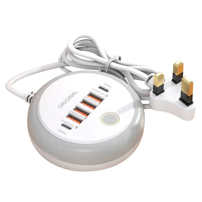Multi Ports Charger PD 50W USB Type C Mobile Phone Power Adapter For iPhone Xiaomi Huawei Samsung USB Quick Charging Power Strip