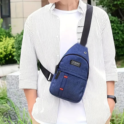 Men's and women's adjustable breast pockets, single-shoulder diagonal cross Oxford fabric breast pockets