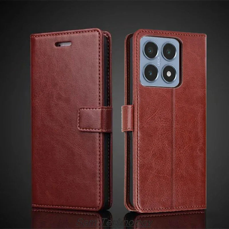 Card Holder Cover Case for Xiaomi 14T / Xiaomi Mi 14T Pro Pu Leather Flip Cover Retro Wallet Phone Case Business Fundas Coque