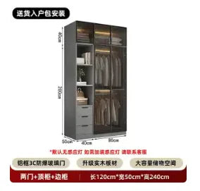 Aesthetic Black Dressing Wardrobe Display Waterproof Luxury Closet Wardrobe Storage Clothing Ropero Para Gurdar Ropa Furnitures