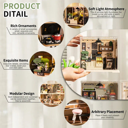 New DIY Miniature House Model with Soft Lights, High-Detail Quality, Easy 1-Hour Assembly, Perfect Birthday & Christmas Gift