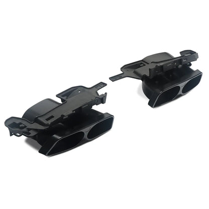 FOR MERCEDES S CLASS W222 B STYLE AMG REAR DIFFUSER TAILPIPE GLOSS BLACK 13-17