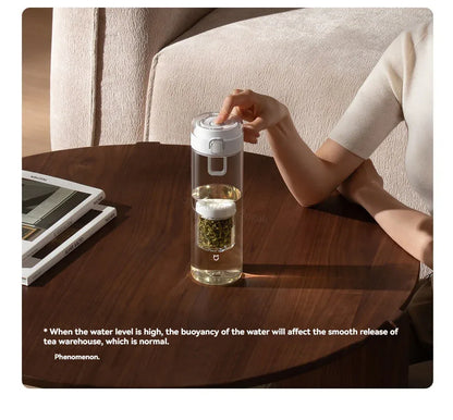 2025 Mijia Magnetic Tea Warehouse Cup Portable 800ml Tritan One-touch Pop-up Lid Water Bottle Tea Filtration Water Cup