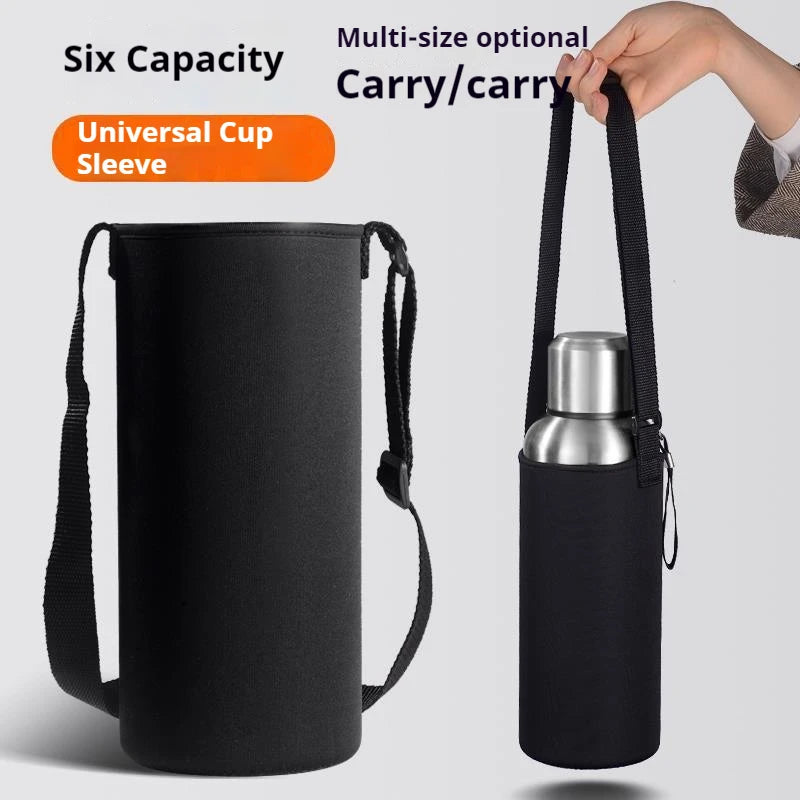 750ML/1000ML/1500ML Portable Water Bottle Insulated Neoprene Holder Pouch Bag Travel Thermos Cup Cover With Adjustable Strap