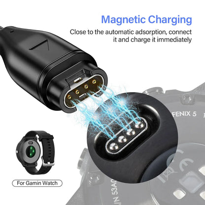 Charger for Garmin Forerunner 45 55 245 255 265 745 945 955 965,Vivoactive 3 4S, Venu 2 Plus,Fenix 8 7 7S 7X 6 5 Charging Cable