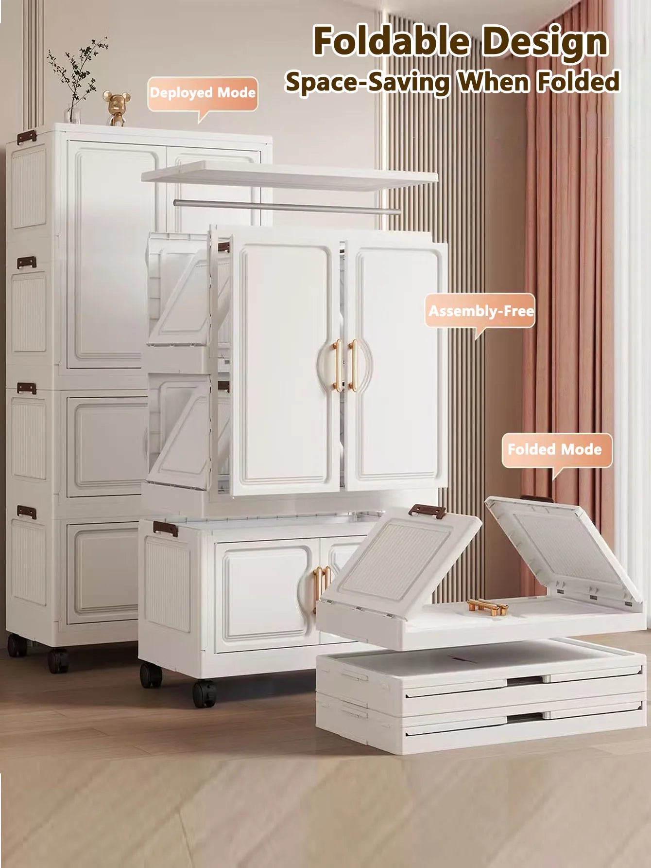 Locker Locker Locker Household Locker Clothes Installation Free Plastic Multi Layer Foldable Large Capacity Practical Cabinet