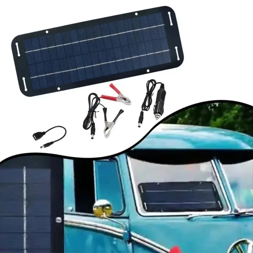 60W 12V Solar Car Battery Charger High Efficiency IP65 Waterproof Solar Panel with Reverse Protection for Caravan Boat Battery