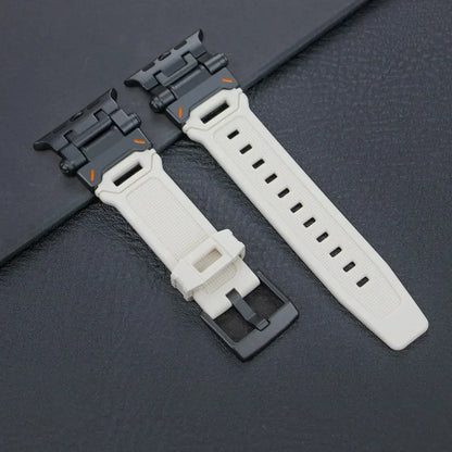 Silicone Sport Band for Apple Watch Ultra 49mm 45mm 42 44mm Rubber Strap for iWatch Series 9 8 7 se 6 5 4 ultra 2 49 Correa