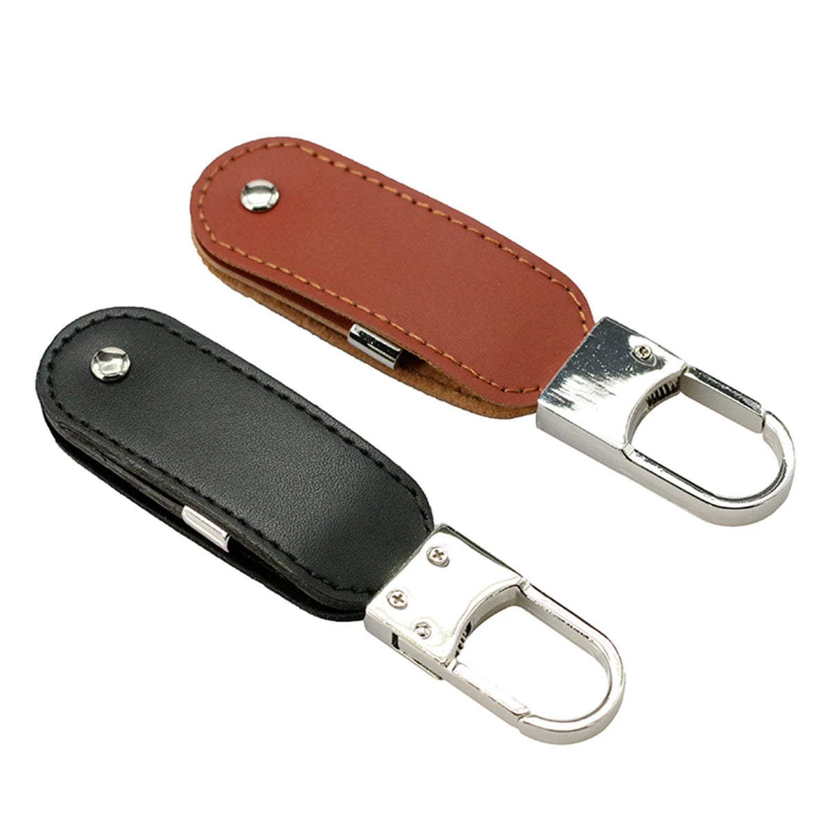 Pendrive 256GB USB Flash Drive Leather with Metal Keychain 64GB 32GB 8GB Business Usb Memories Disk 128GB Pen Drive Memory Stick