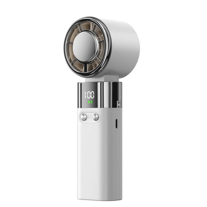 Handheld Fan with Semiconductor Cooling, Ice Compress, Ultra-Long Battery Life, Foldable Tabletop, Digital Display, Mini Fan