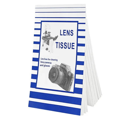 100 Sheets Soft Camera Lens Optics Tissue Cleaning Clean Paper Wipes Booklet