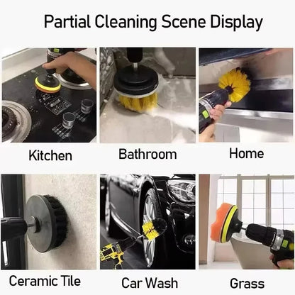 New Electric Scrubber Brush Drill Brush Kit Power Drills Scrubber Brush For Carpet Glass Car Tires Nylon Brushes 2/3.5/4''