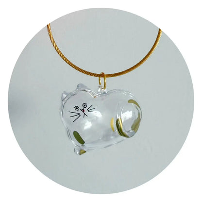 Adorable Dog Hair Storage Pendant Transparent Lovely Pet Hair Storage Box Keychain Handmade DIY Pet Souvenirs for Pet Lovers