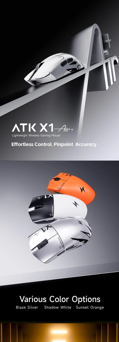 ATK Blazing Sky X1V2/X1 Air+ Wireless Mouse Dual Mode Paw 3950ultra 8k Return Rate Custom Ergonomics E-Sport Gaming Ofiice Mouse