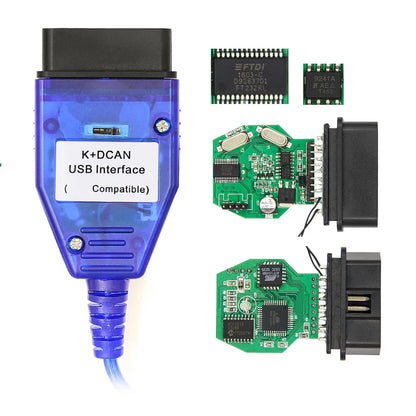K DCAN K+CAN FTDI Chip OBD2 Auto Car Diagnostic Tools OBD 2 Scanner Switch USB Interface Cable K + DCAN OBD Diagnostic Cable