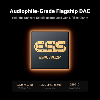 Fosi Audio DS3 DAC Amp Portable HIFI Headphone Amplifer  XMOS XU316 DSD512   dongle dac 4.4mm Balanced/3.5mm Jack