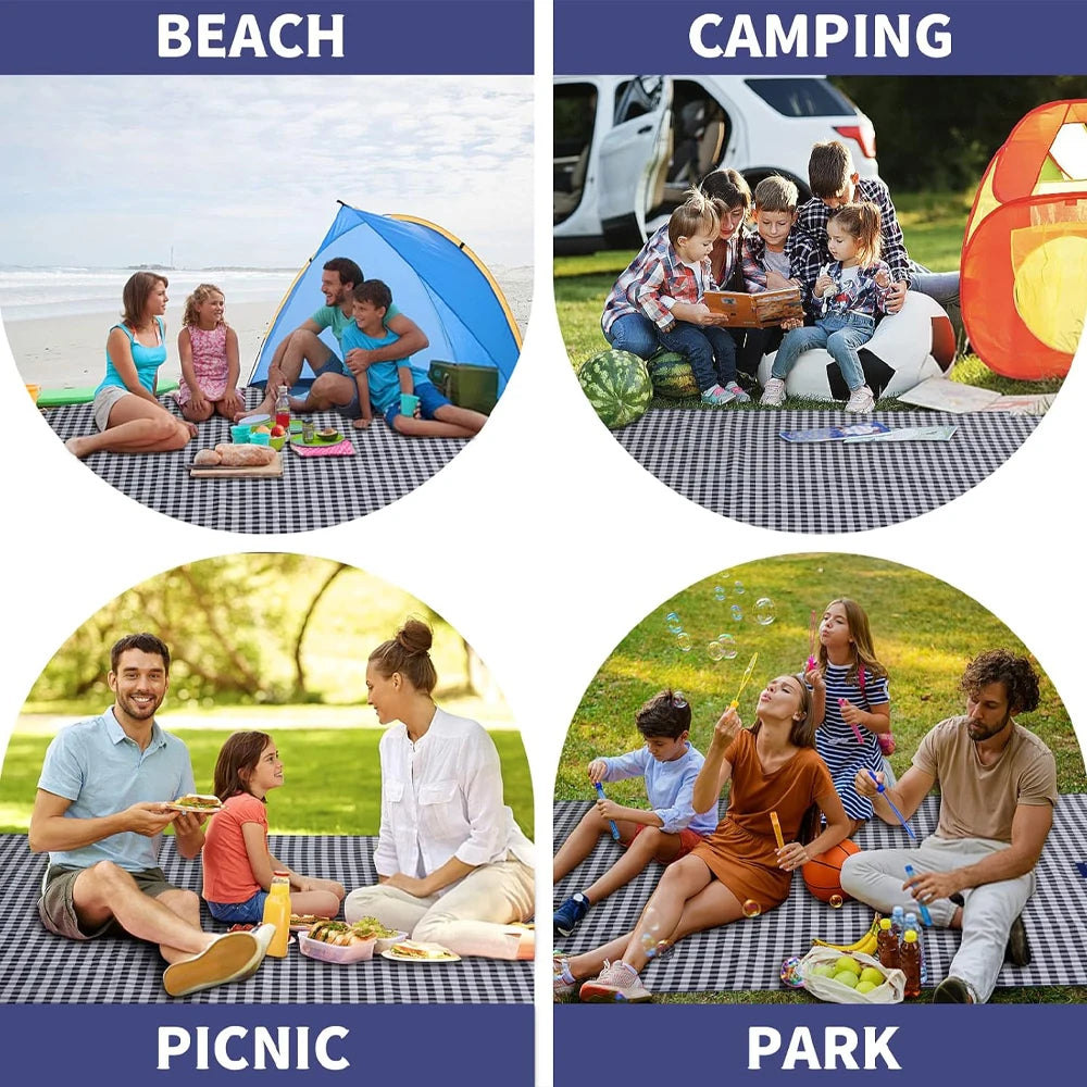 Picnic blanket Waterproof Camping blanket Travel blanket Beach blanket Picnic Mat 300x200cm XXL Foldable Portable